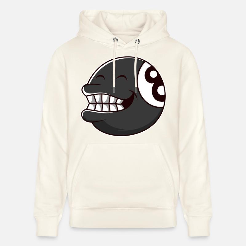 Boule de billard 8 - Sweat à capuche bio CRUISER Stanley/Stella Unisexe - blanc nature