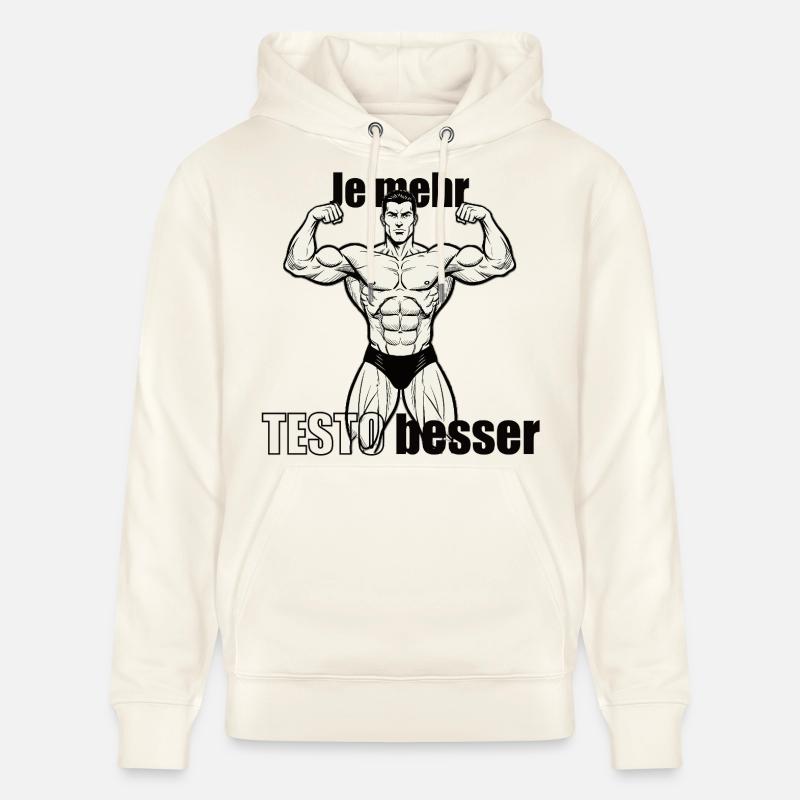 Muscle Hero Power Pose Conception d’impression - Sweat à capuche bio CRUISER Stanley/Stella Unisexe - blanc nature
