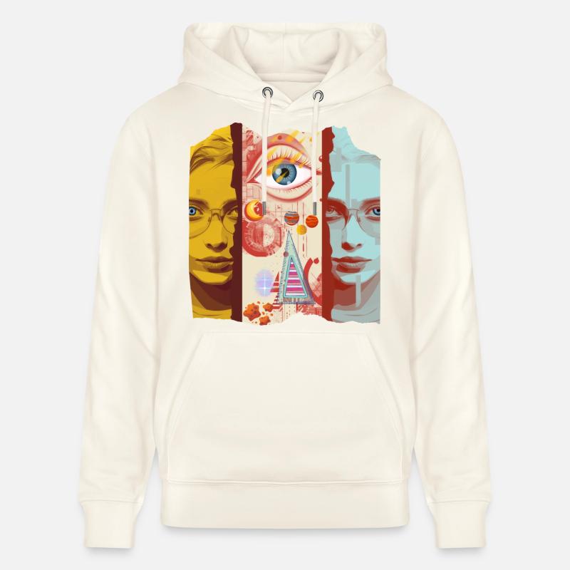 Design d’art moderne - Sweat à capuche bio CRUISER Stanley/Stella Unisexe - blanc nature