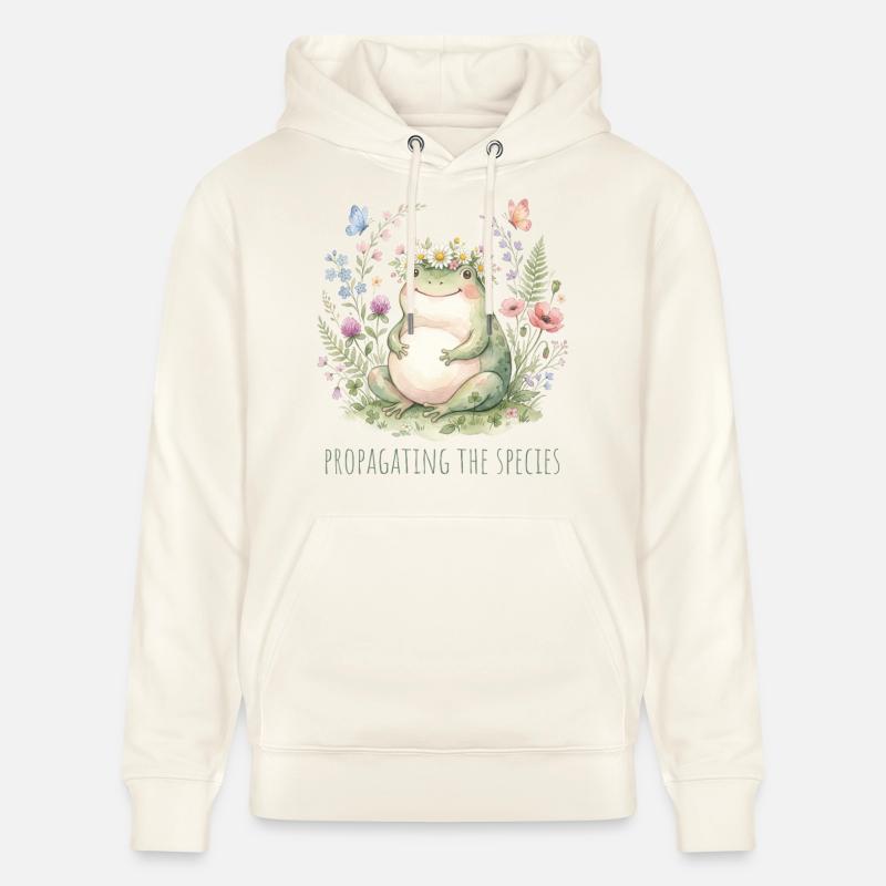 Propagation de l’espèce Maman jardinière - Sweat à capuche bio CRUISER Stanley/Stella Unisexe - blanc nature