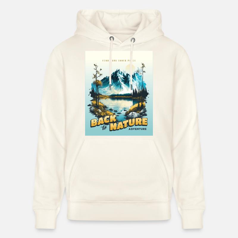 Pêche : Back to Nature - Sweat à capuche bio CRUISER Stanley/Stella Unisexe - blanc nature