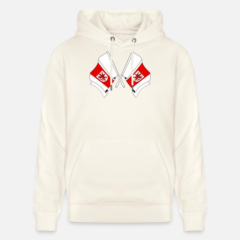 Deux drapeaux de Poméranie occidentale - Sweat à capuche bio CRUISER Stanley/Stella Unisexe - blanc nature