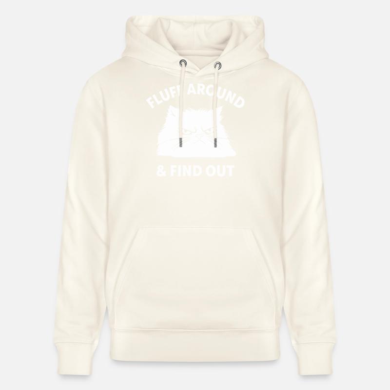 Fluff Around & Découvrez-le - Sweat à capuche bio CRUISER Stanley/Stella Unisexe - blanc nature