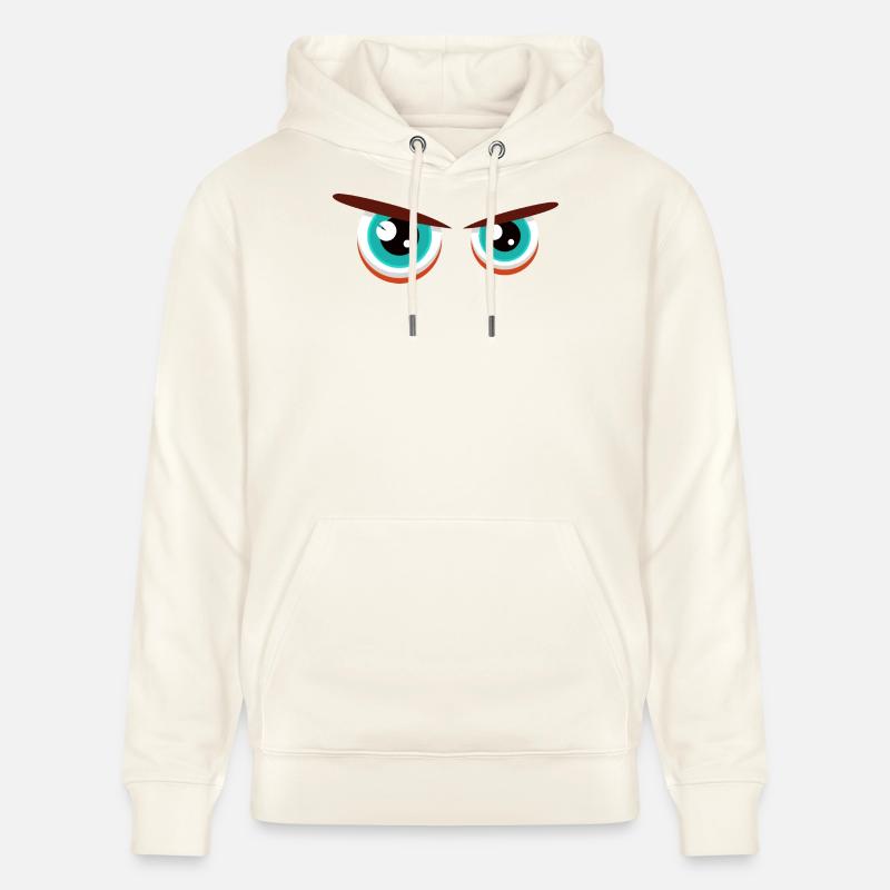 Intensive Blickblicke mit angespannter Mimik - Stanley/Stella Unisex Bio-Hoodie CRUISER  - Naturweiß 