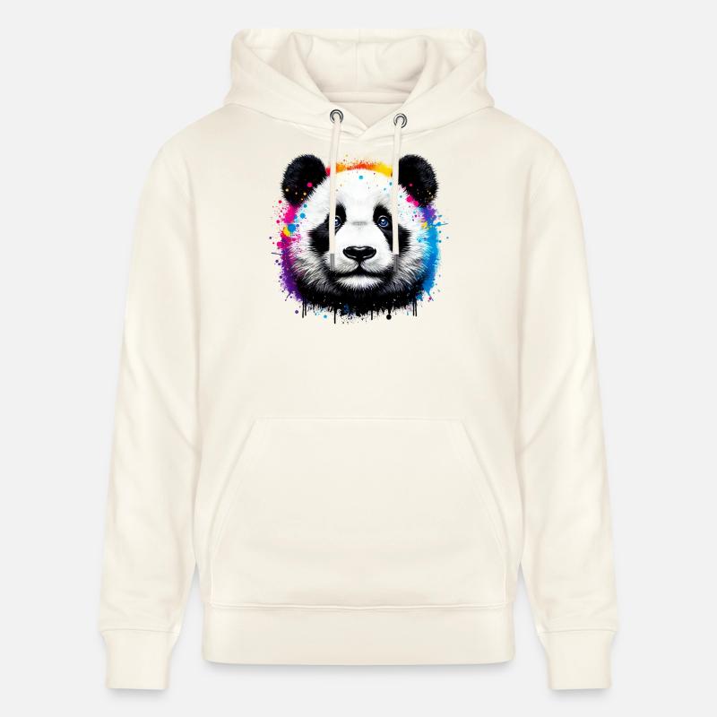 Panda - Sweat à capuche bio CRUISER Stanley/Stella Unisexe - blanc nature