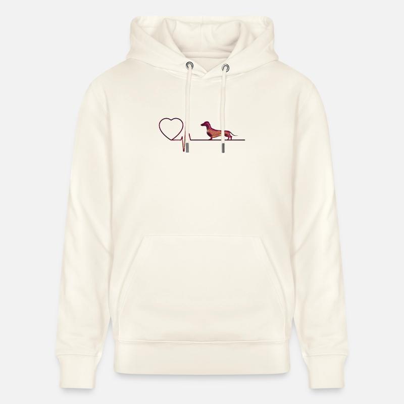 J'aime les teckels - Sweat à capuche bio CRUISER Stanley/Stella Unisexe - blanc nature