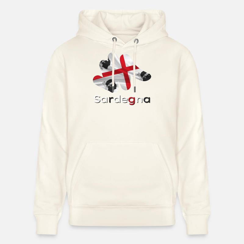 Drapeau Sardaigne - Sweat à capuche bio CRUISER Stanley/Stella Unisexe - blanc nature