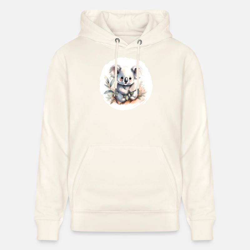Aquarelle de Koala - Sweat à capuche bio CRUISER Stanley/Stella Unisexe - blanc nature