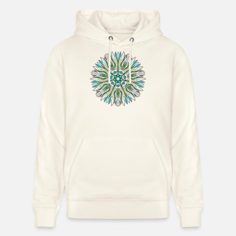 Mandala de la mer - Sweat à capuche bio CRUISER Stanley/Stella Unisexe - blanc nature