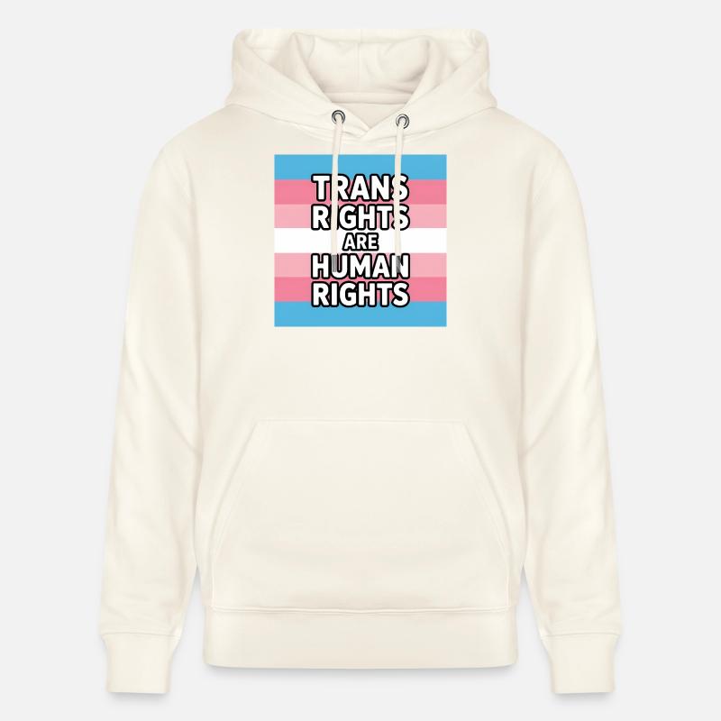 Trans-Rechte sind Menschenrechte – Pride Tee - Stanley/Stella Unisex Bio-Hoodie CRUISER - Naturweiß
