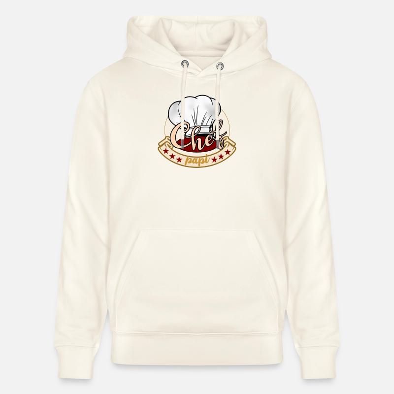 Chef cuisinier papi - Sweat à capuche bio CRUISER Stanley/Stella Unisexe - blanc nature