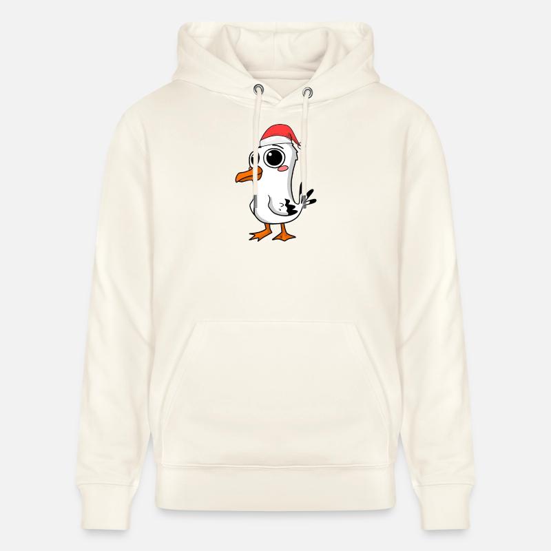 Mouette Noël - Sweat à capuche bio CRUISER Stanley/Stella Unisexe - blanc nature
