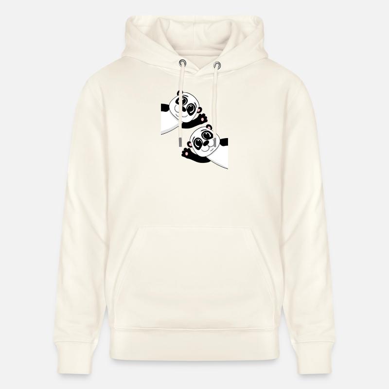 Pandas mignons - Sweat à capuche bio CRUISER Stanley/Stella Unisexe - blanc nature