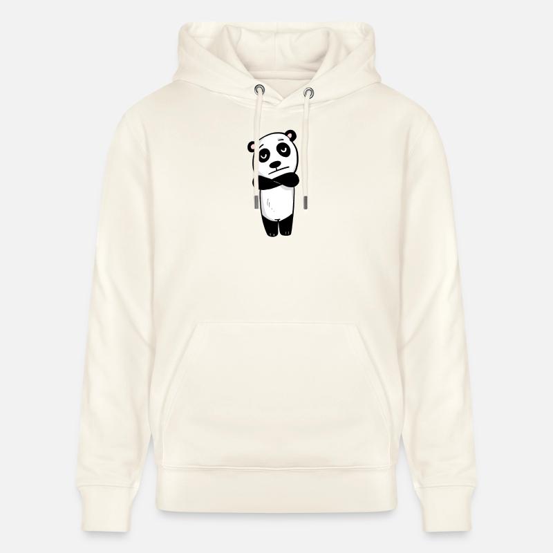 Panda est agacé - Sweat à capuche bio CRUISER Stanley/Stella Unisexe - blanc nature