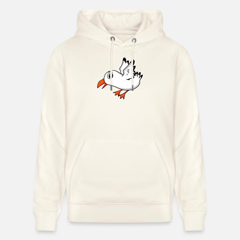 Oiseau mouette - Sweat à capuche bio CRUISER Stanley/Stella Unisexe - blanc nature
