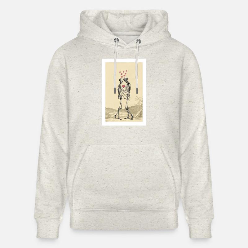 Affiche Amour éternel - Saint-Valentin - Sweat à capuche bio CRUISER Stanley/Stella Unisexe - beige chiné