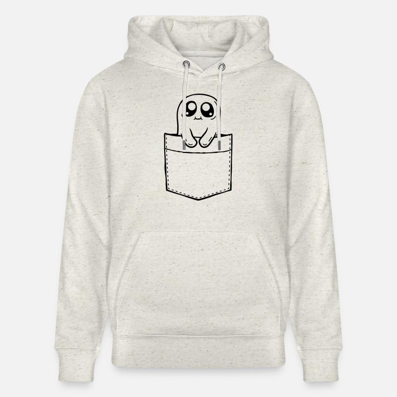 Ghost Take Chest Bag Comic - Sweat à capuche bio CRUISER Stanley/Stella Unisexe - beige chiné