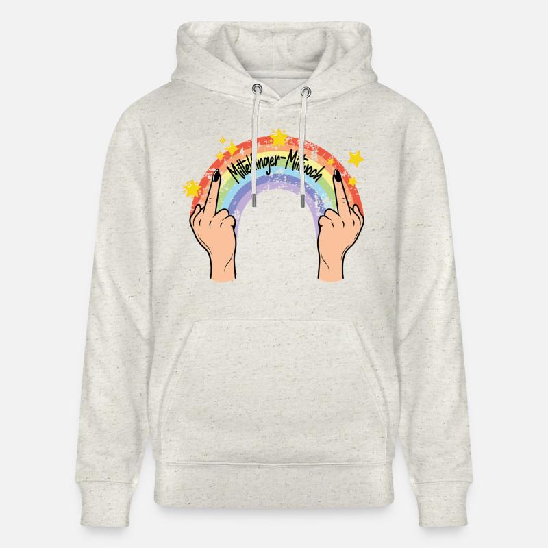 Doigt d’honneur mercredi - Sweat à capuche bio CRUISER Stanley/Stella Unisexe - beige chiné