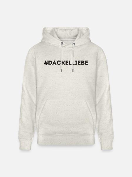 #Dackelliebe Dackel Hundemensch - Stanley/Stella Unisex Bio-Hoodie CRUISER  - Beige meliert