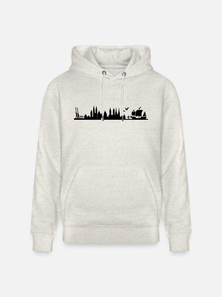 Skyline Hanseatic City of Lübeck | HL - Stanley/Stella CRUISER Unisex Organic Hoodie - heather oatmeal