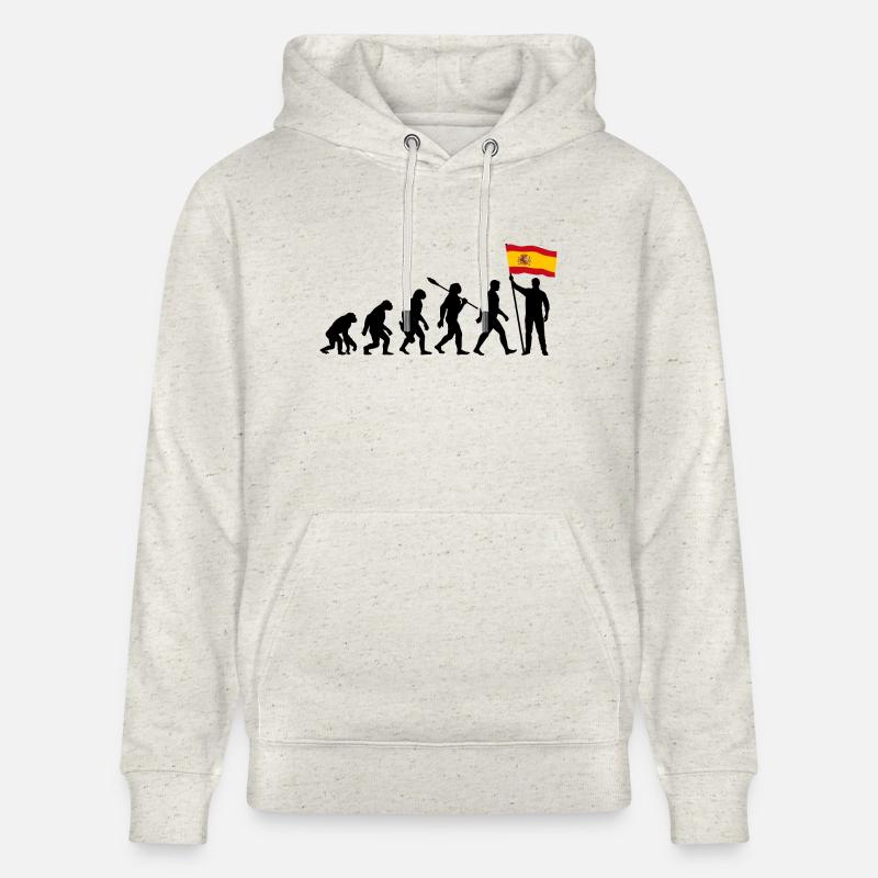 Spanien - Evolution - Flagge - Nation - Stanley/Stella Unisex Bio-Hoodie CRUISER - Beige meliert