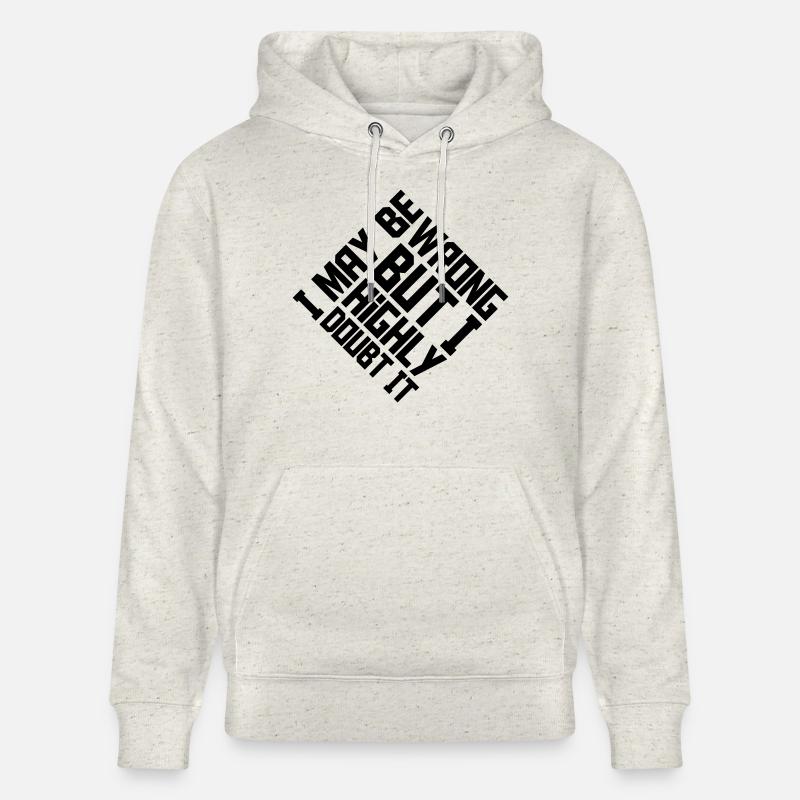 I may be wrong - Stanley/Stella Unisex Bio-Hoodie CRUISER  - Beige meliert
