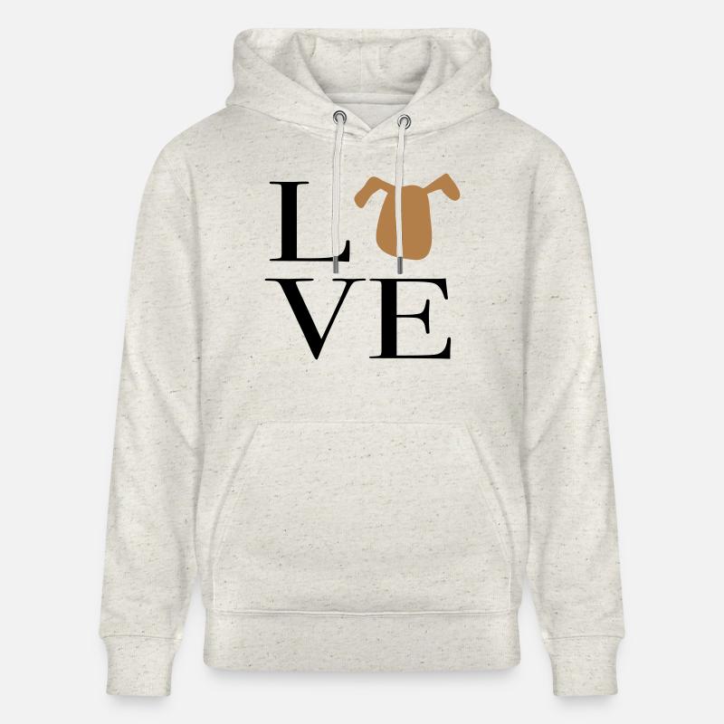 J’aime les chiens - Sweat à capuche bio CRUISER Stanley/Stella Unisexe - beige chiné