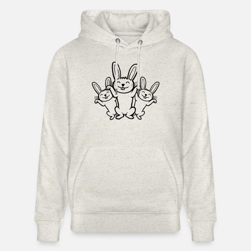 Équipe lapins heureux - Sweat à capuche bio CRUISER Stanley/Stella Unisexe - beige chiné