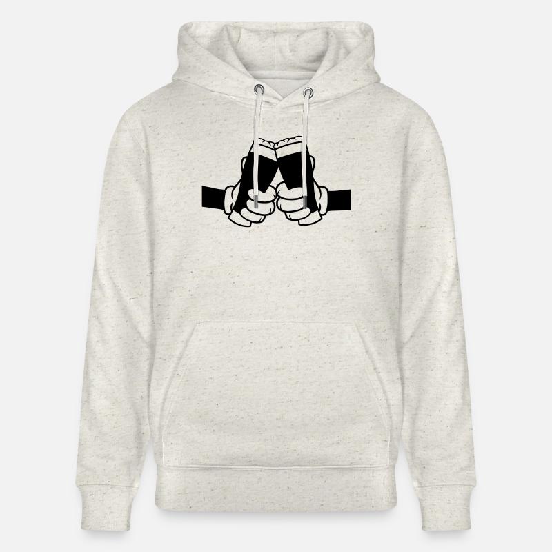 Comic 2 Freunde Biergläser - Stanley/Stella Unisex Bio-Hoodie CRUISER  - Beige meliert