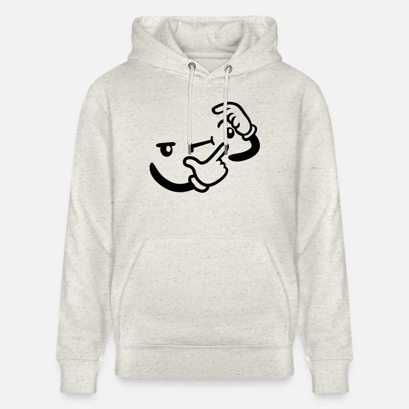 Conception de réflexion visage - Sweat à capuche bio CRUISER Stanley/Stella Unisexe - beige chiné