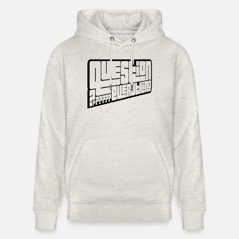 Kritisch Question Everything - Stanley/Stella Unisex Bio-Hoodie CRUISER  - Beige meliert
