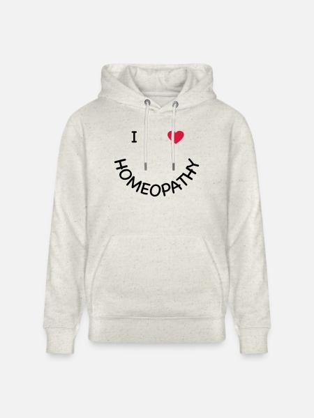 I love homeopathy - Stanley/Stella CRUISER Unisex Organic Hoodie - heather oatmeal