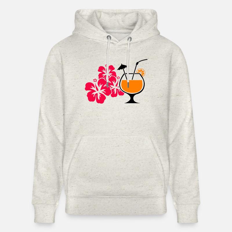 Boisson cocktail à l’hibiscus d’Hawaï - Sweat à capuche bio CRUISER Stanley/Stella Unisexe - beige chiné