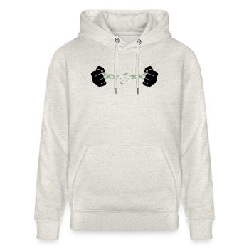 hand kette - Stanley/Stella Unisex Bio-Hoodie CRUISER  - Beige meliert - Vorne - Alina (178cm) & Michal (187cm)