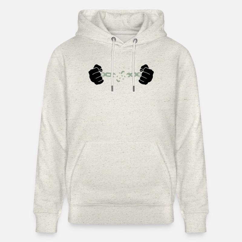 Chaîne à main - Sweat à capuche bio CRUISER Stanley/Stella Unisexe - beige chiné