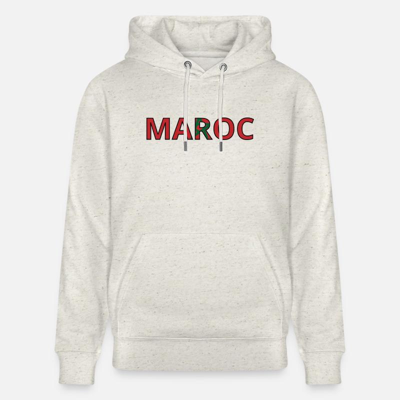 Drapeau Maroc - Sweat à capuche bio CRUISER Stanley/Stella Unisexe - beige chiné