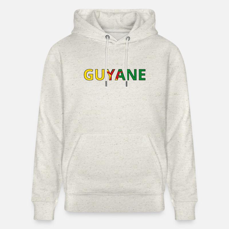 Drapeau Guyane - Sweat à capuche bio CRUISER Stanley/Stella Unisexe - beige chiné