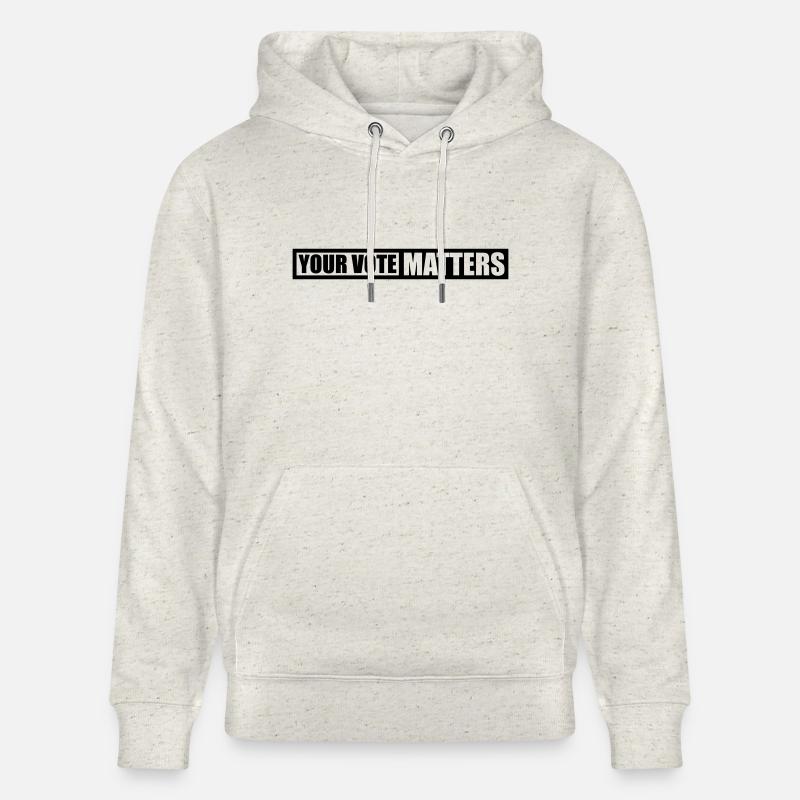 votre vote compte citation - Sweat à capuche bio CRUISER Stanley/Stella Unisexe - beige chiné