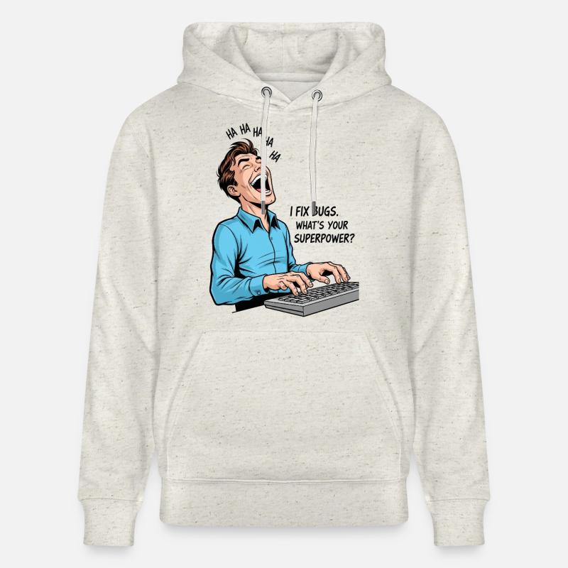 Bug-Fixer: Meine Superkraft als Programmierer! - Stanley/Stella Unisex Bio-Hoodie CRUISER  - Beige meliert