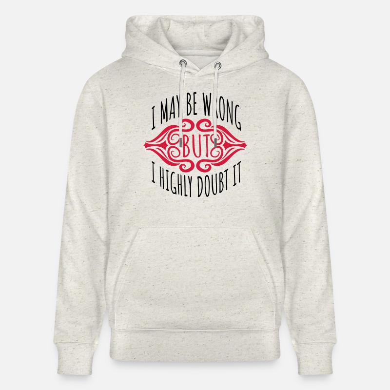 Je peux me tromper - Sweat à capuche bio CRUISER Stanley/Stella Unisexe - beige chiné