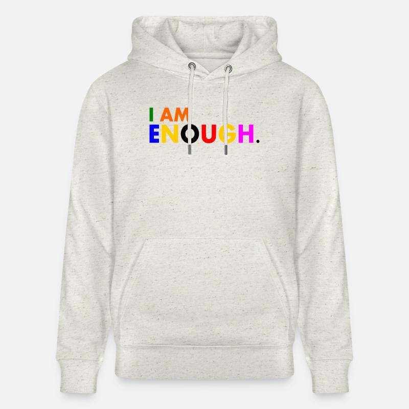 I am enough - Sweat à capuche bio CRUISER Stanley/Stella Unisexe - beige chiné