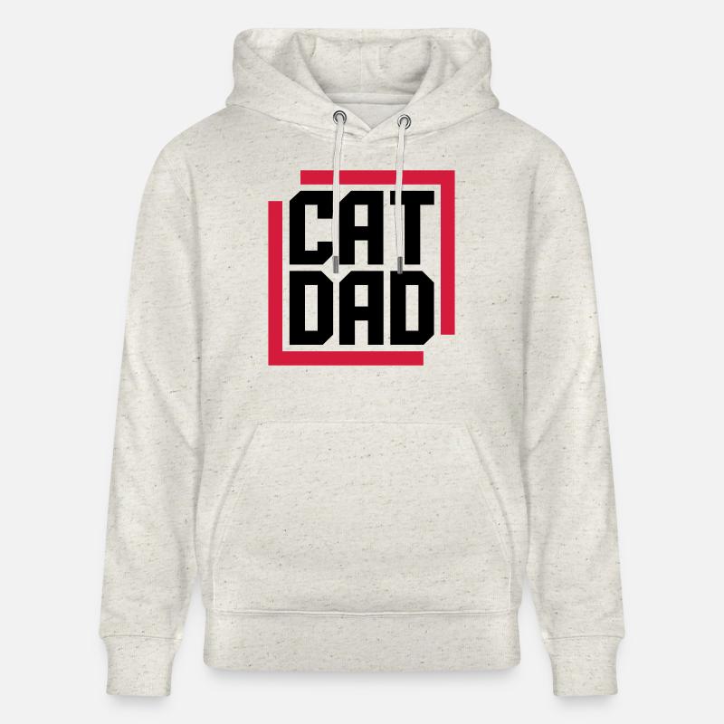 Conception du logo Cat Dad - Sweat à capuche bio CRUISER Stanley/Stella Unisexe - beige chiné