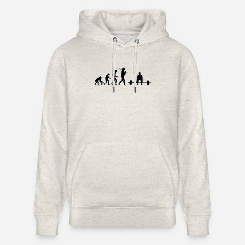 Evolution Haltères - Sweat à capuche bio CRUISER Stanley/Stella Unisexe - beige chiné