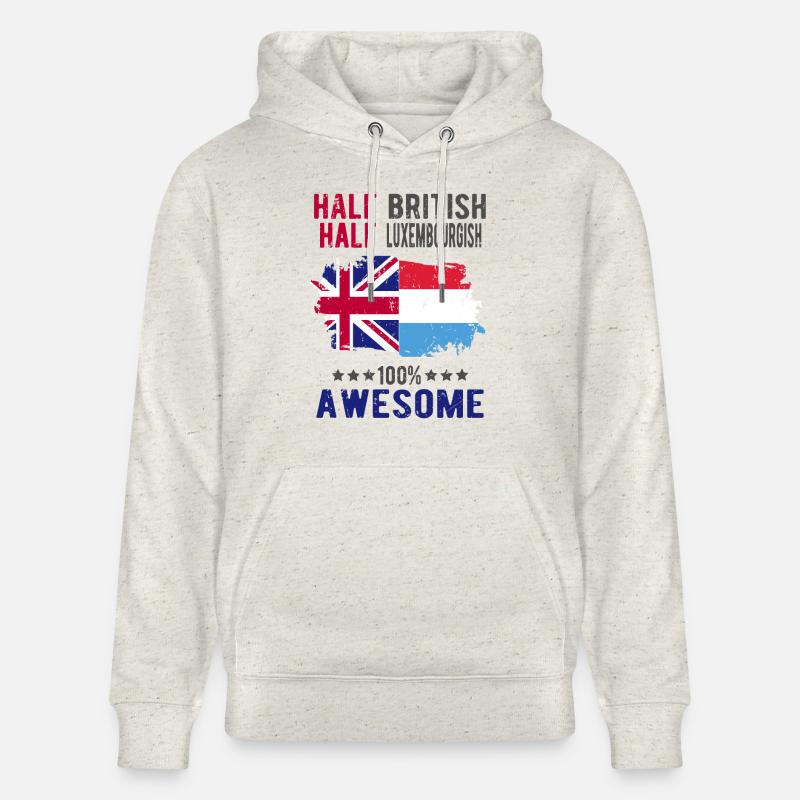 Moitié britannique moitié luxembourgeois - Sweat à capuche bio CRUISER Stanley/Stella Unisexe - beige chiné