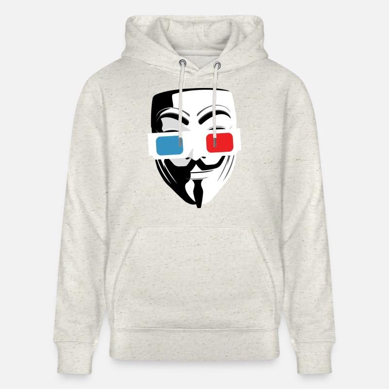 Masque cinéma lunette 3D - Sweat à capuche bio CRUISER Stanley/Stella Unisexe - beige chiné