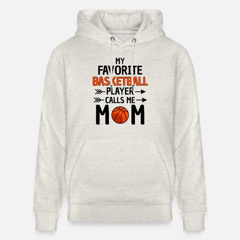 Fière maman de basket-ball - Sweat à capuche bio CRUISER Stanley/Stella Unisexe - beige chiné