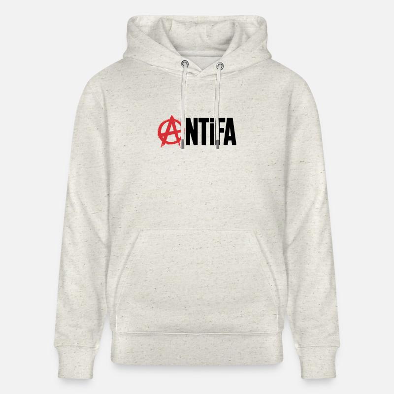Anarchy Antifa - Antifascistes Tee - Sweat à capuche bio CRUISER Stanley/Stella Unisexe - beige chiné