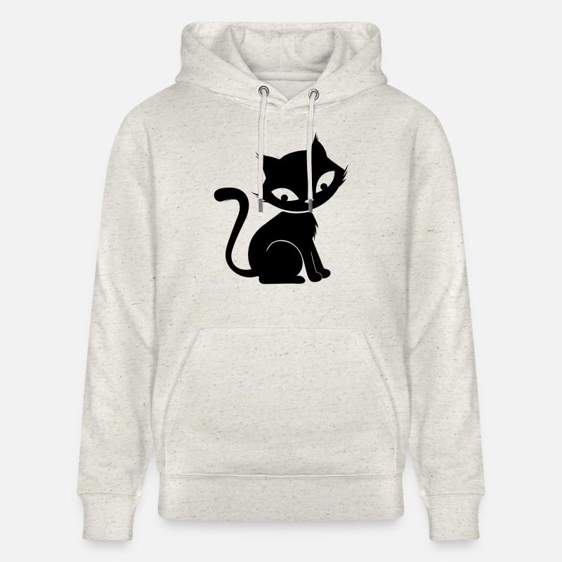 Chat mignon - Sweat à capuche bio CRUISER Stanley/Stella Unisexe - beige chiné