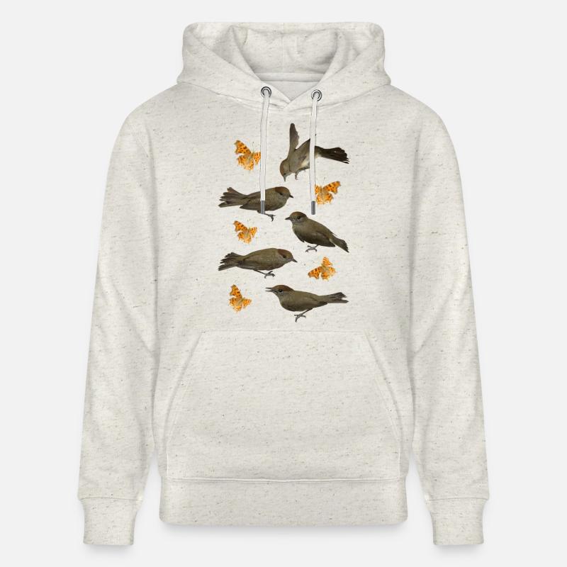 Blackcap with C-butterfly - Stanley/Stella CRUISER Unisex Organic Hoodie - heather oatmeal
