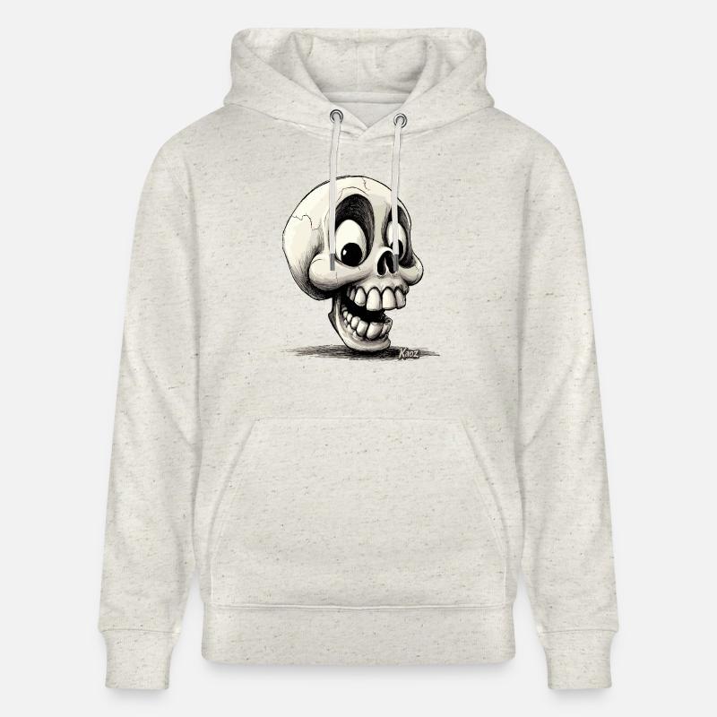Crâne super drôle, bizarre, heureux - Sweat à capuche bio CRUISER Stanley/Stella Unisexe - beige chiné